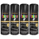 4X Paint Factory Black Matt Spray Paint 400ml Spray Paint